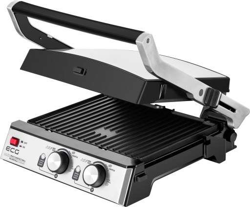 Barbecue, kontaktowy, panini, składany, tradycyjny grill elektryczny ECG KG2033 srebrny/szary 2000 W