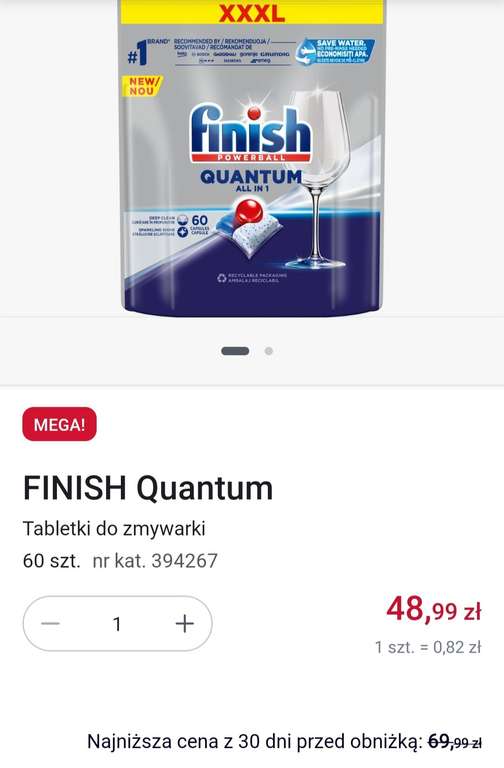 Kapsułki FINISH Quantum 240 sztuk, 39 gr/1 szt.