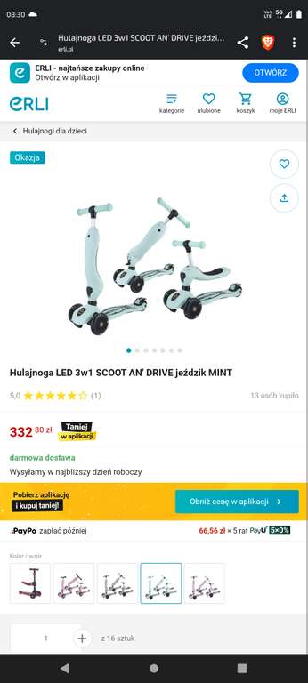 Scoot and drive hulajnoga rowerek