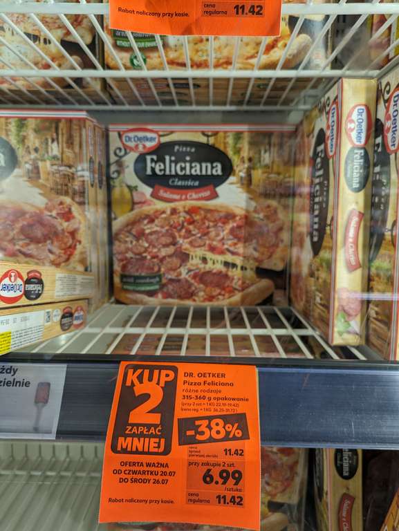 Pizza Feliciana 6,99 zł przy zakupie dwóch sztuk @Kaufland