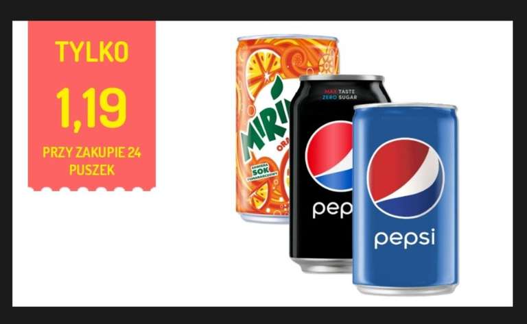 Pepsi, Pepsi Max, Mirinda 0,2l - 1,19zł przy zakupie 24 sztuk - Delikatesy Centrum