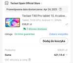 Teclast T40 Pro tablet 10, 4-calowy Android 11 8gb RAM ROM 128GB 2000x1200 UNISOC T618 Octa Core LTE (153$)