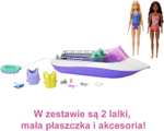 Barbie HHG60 - zestaw z 2 lalkami i łódką (45 cm) z przezroczystym dnem za 80zł @ Amazon.pl