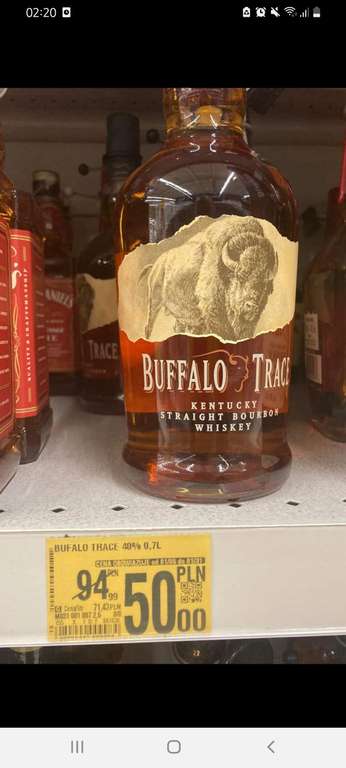 Buffalo Trace Kentucky Straight Bourbon Whiskey 40 % 0,7l - Auchan