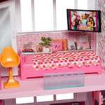 Domek dla lalek Barbie Deluxe z 3 poziomami, basenem, windą, trawą, efektami świetlnymi i dźwiękowymi + wiele innych dodatków