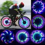 Światła rowerowe LED na koła z 32 różnymi wzorami