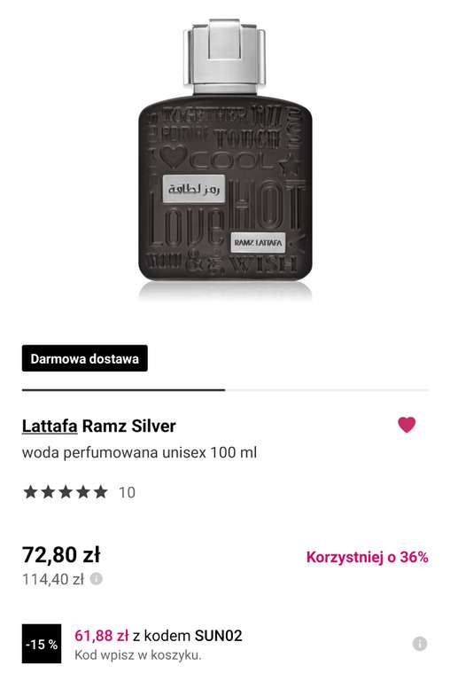 Lattafa Ramz Silver EDP 100ml (w aplikacji)