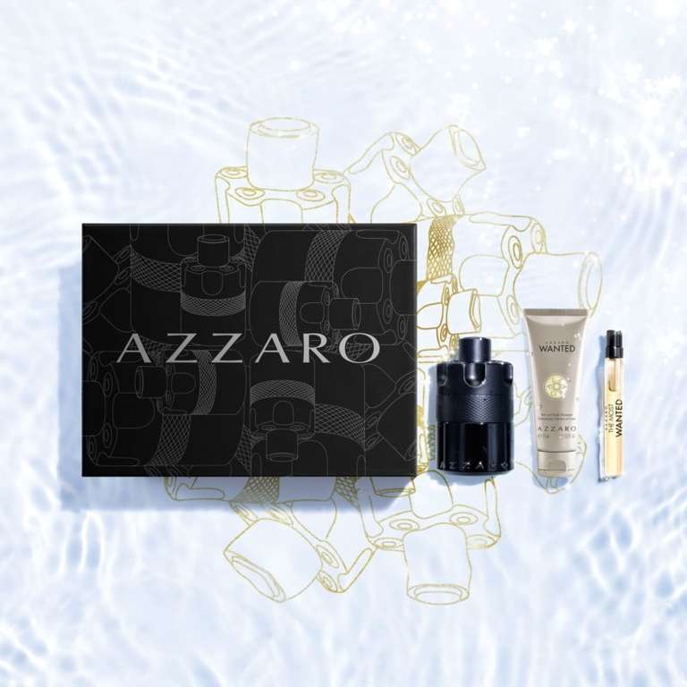 Azzaro The Most Wanted zestaw upominkowy dla mężczyzn woda perfumowana EDP 100 ml + EDP 10 ml + żel 2w1 75 ml + gratisy | Notino