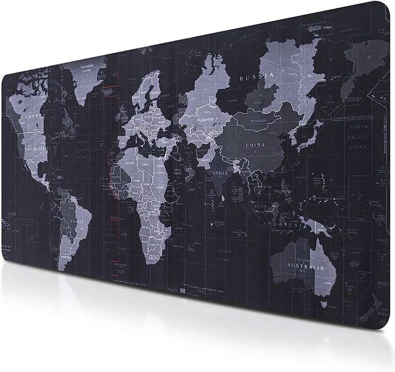 Retoo Podkładka pod mysz gamingową, mapa świata, 800 x 300 mm OFERTA PRIME DAY