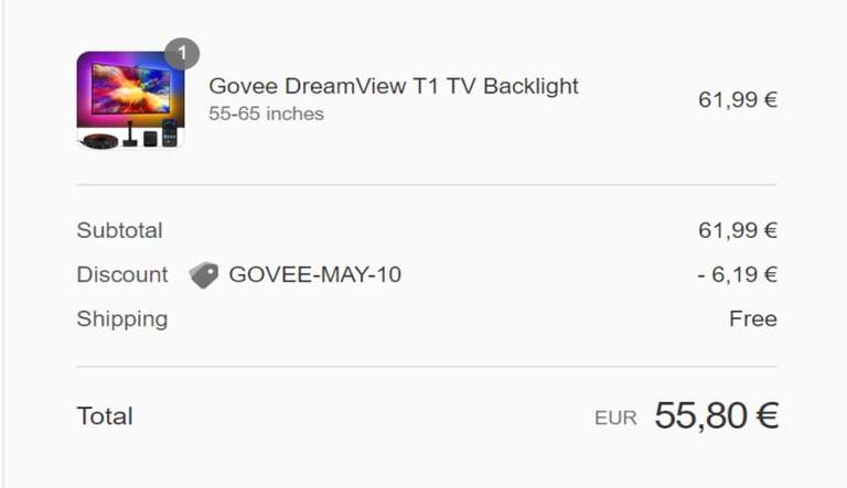 Govee DreamView T1 - (podświetlenie telewizora) NOWA CENA - 54,20 euro z kodem AKTUALIZACJA - NOWY KOD