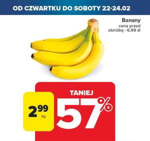 Banany 2.99zł/kg - Carrefour
