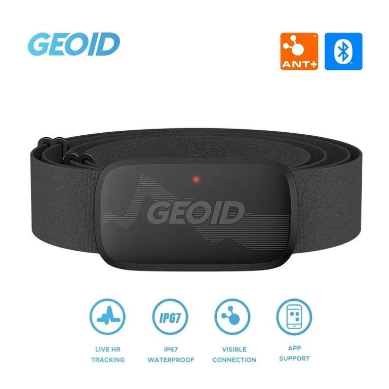 Pas piersiowy do mierzenia tętna, czujnik tętna, pulsometr GEOID HS500 (ANT+, Bluetooth), 9,06$. Darmowa dostawa.