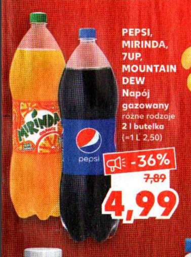 Napój Pepsi, Mirinda, 7UP, Mountain Dew 2 l różne rodzaje @Kaufland