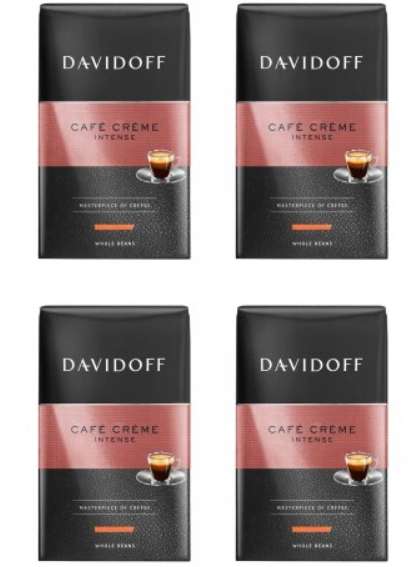 4 opakowania kawy Davidoff Caffe Crema Intense 500g