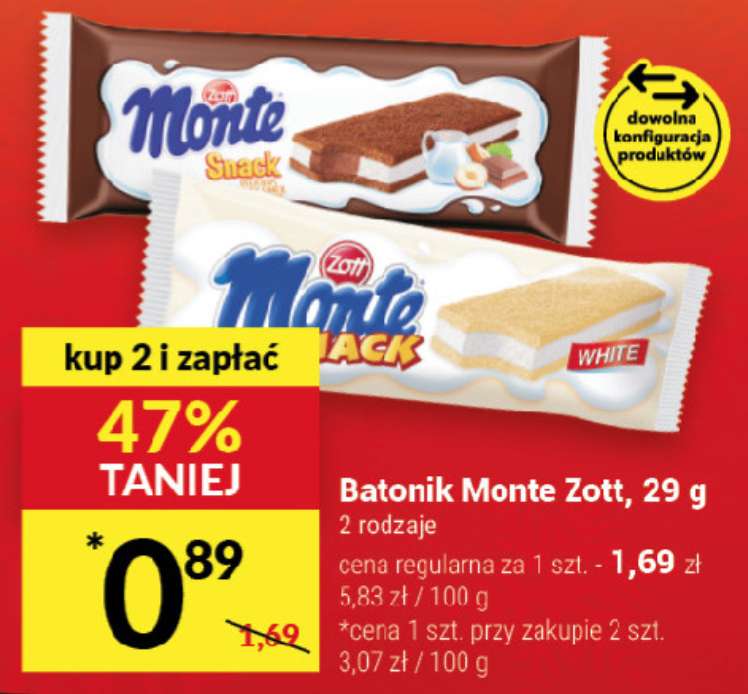 Kanapka Monte Snack \2 rodzaje\ cena sztuki przy zakupie 2 @Twój Market
