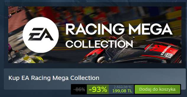 TURCJA EA Racing Mega Collection (NFS Unbound, Dirt 5...) [PC STEAM]