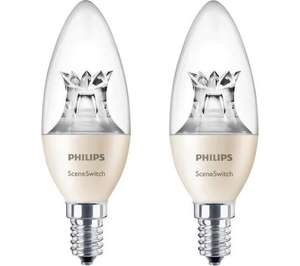 2 żarówki Philips LED SceneSwitch ("wbudowany" ściemniacz, E14, 5.5W/40W) z darmowym odbiorem w sklepach @ Euro