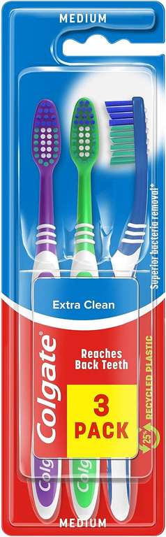 Colgate Extra Clean szczoteczki do zębów 3szt