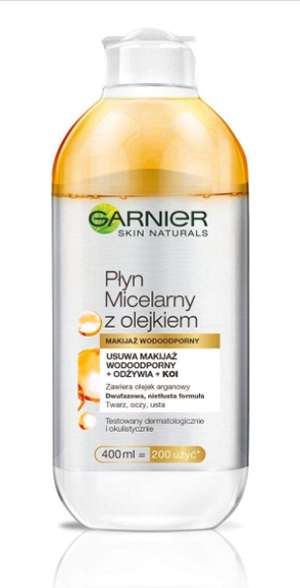 Garnier Skin Naturals - Płyn Micelarny z olejkiem arganowym, dwufazowy 400 ml