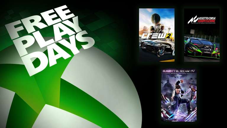 Xbox, darmowy weekend z Saints Row IV: Re-Elected, Assetto Corsa Competizione oraz The Crew 2 w ramach Xbox Free Play Days