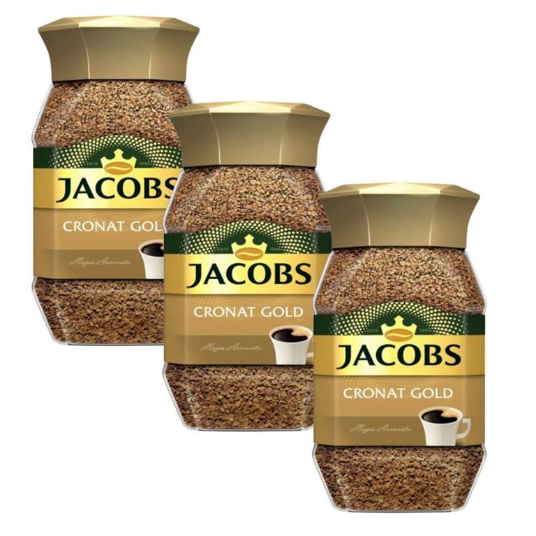 3x kawa rozpuszczalna Jacobs Cronat Gold, 3x 200g (22.33zł za sztukę)