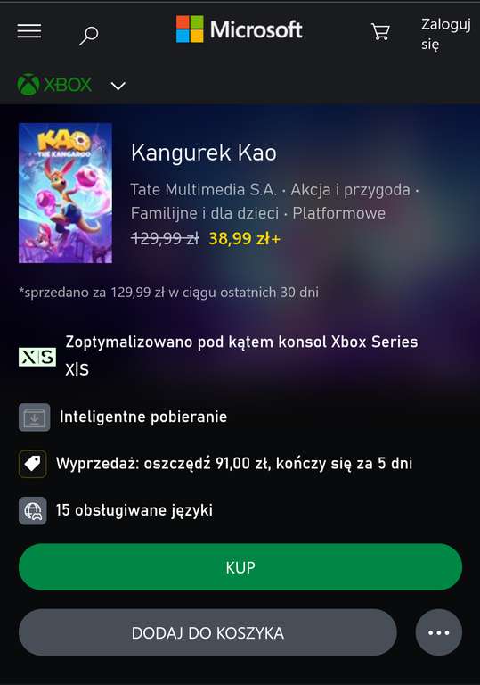 Gra Kangurek Kao (2022) z optymalizacją na konsole najnowszej generacji XBOX One/Series Turcja