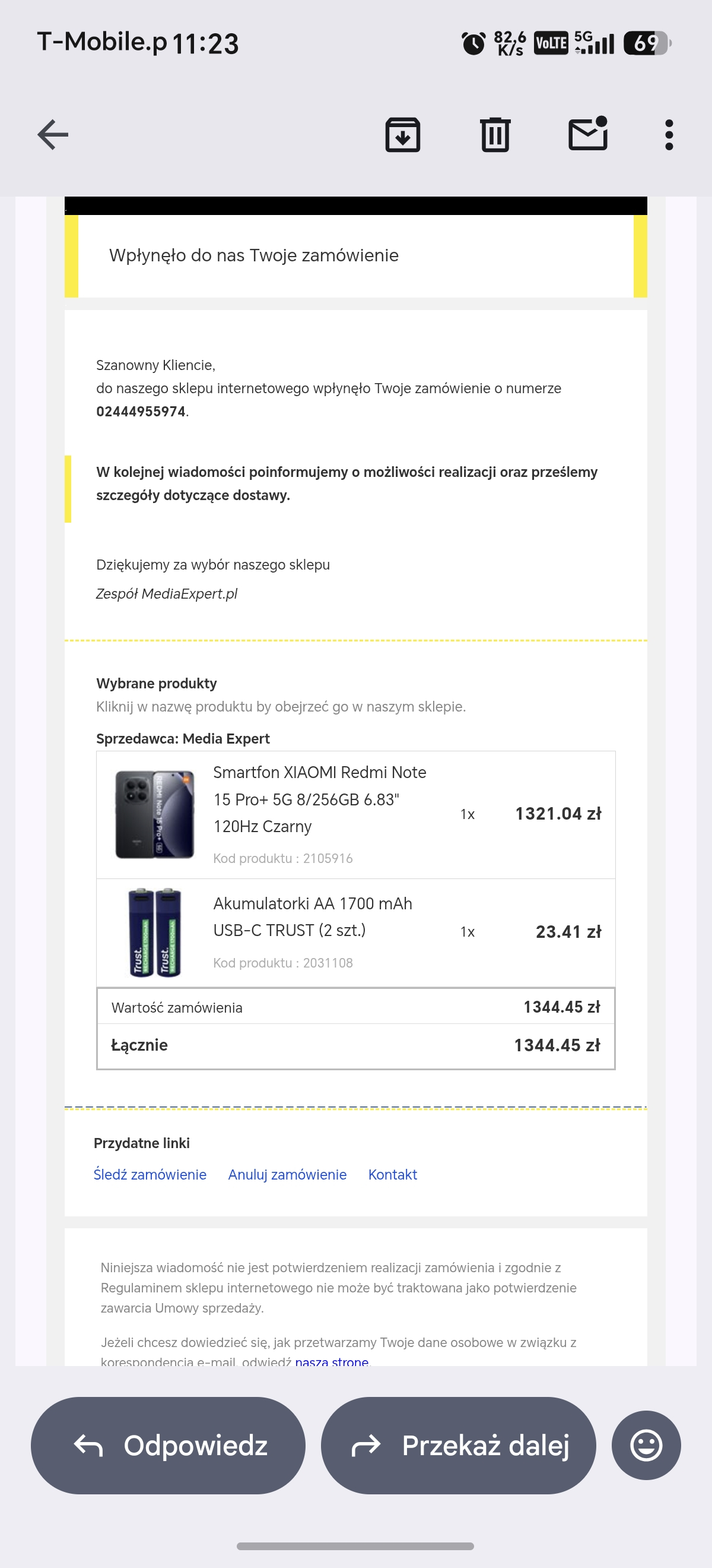 Taniej o VAT w Media Expert np. smartfon Xiaomi redmi note 15 pro+ za 1345zl