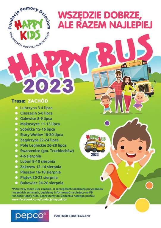 Happy Bus wyruszył w trasę – bezpłatne atrakcje dla najmłodszych dotarły do powiatu wieruszowskiego