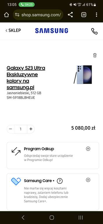 -10% oraz 100 za 1000 na samsung.pl z aplikacją Sodexo (Pluxee) np. S23 8/256 3030zł, S23+ 8/256 3600zł, S23 Ultra 8/256 4550zł