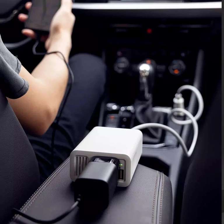 Przetwornica samochodowa Youpin Lydsto 12V do 220V 100W, USB 3.0 | Wysyłka z CN | $27.99 @ Banggood