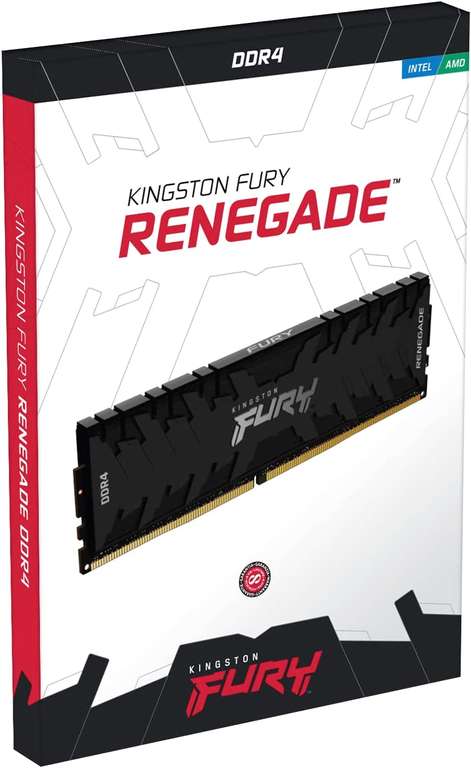 Pamieć RAM DDR4 Kingston FURY Renegade KF436C16RB1K2/32, Zestaw Pamięci Stacjonarnej, 32 GB, Czarny