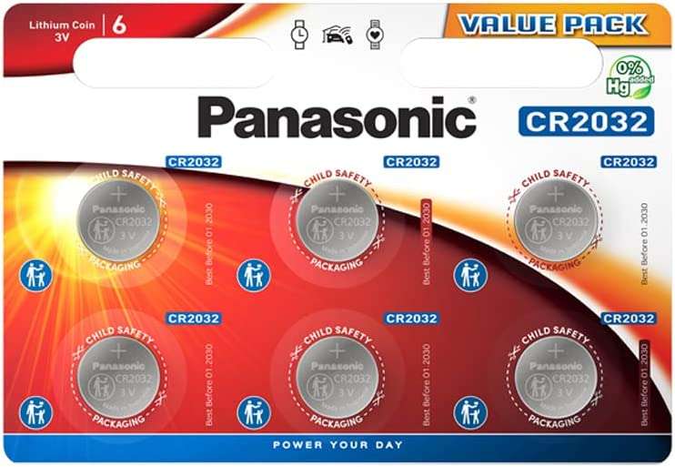 Panasonic CR2032 baterie 6 szt. - Prime