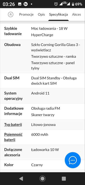Smartfon Xiaomi PoCo C40 (czarny i żółty, w zależności od dostępności) z USB C, Gorilla Glass, 3/32 GB za 299 zł w X-kom