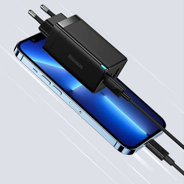ŁADOWARKA SIECIOWA BASEUS GAN3 PRO 2XUSB-C/USB 65W + kabel. Allegro Smart