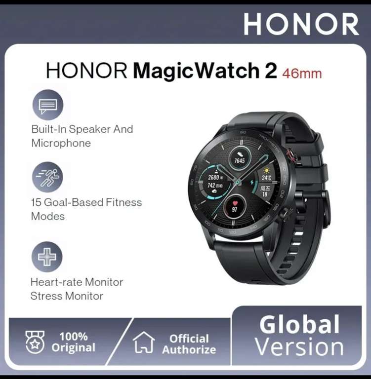 Smartwatch Honor Magic Watch 2 46mm NFC US $55.41 (z monetami 47,80 USD 194,6zł)