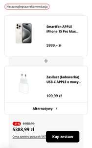 iPhone 15 Pro Max 256 GB + zasilacz 20W Apple