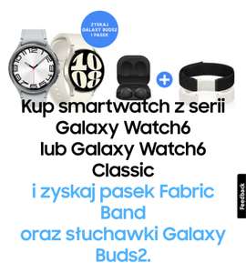 Smartwatch Samsung Galaxy 6 + pasek + buds2