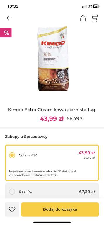Kawa Kimbo Extra Cream