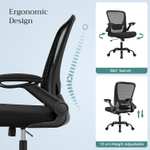 Ergonomiczne krzesło do komputera, obrotowe 360°, czarne Songmics OBN37BK (dla abonentów Prime Amazon)