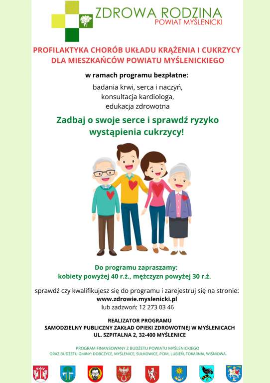 Bezpłatne badania i zabiegi profilaktyczne w ramach powiatowego projektu Zdrowa Rodzina >>> Gmina Wiśniowa