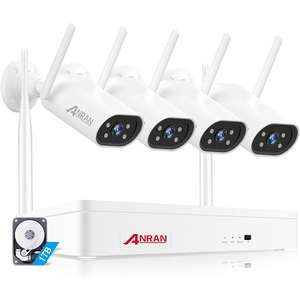 ANRAN System kamer IP do monitoringu 3MP HD 8CH NVR z dyskiem twardym $205.19
