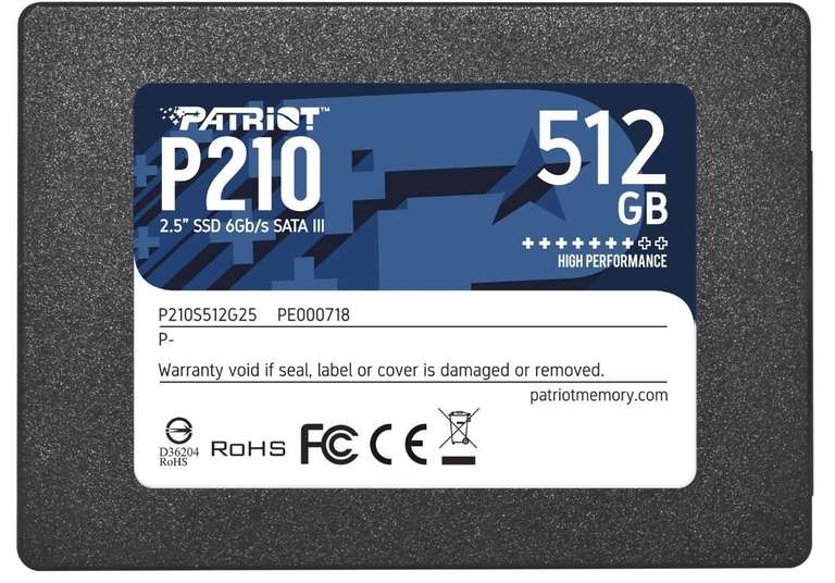 Dysk SSD Patriot P210 512GB 2,5'' SATA
