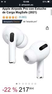 Słuchawki Apple Airpods Pro z etui ładującym MagSafe (2021 221.59€ + 4,33 €
