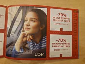 -70% na dwa pierwsze przejazdy w Uber