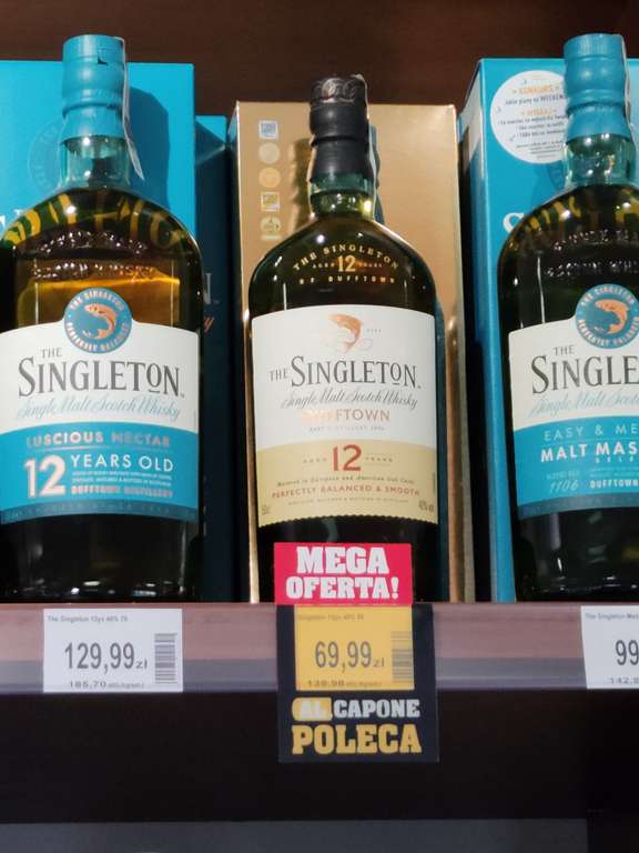 Whisky Singleton Dufftown 12Y 0,5, Old Virginia 0,7