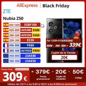 Smartfon ZTE Nubia Z50, Global ROM, 12GB/256GB 356.80$