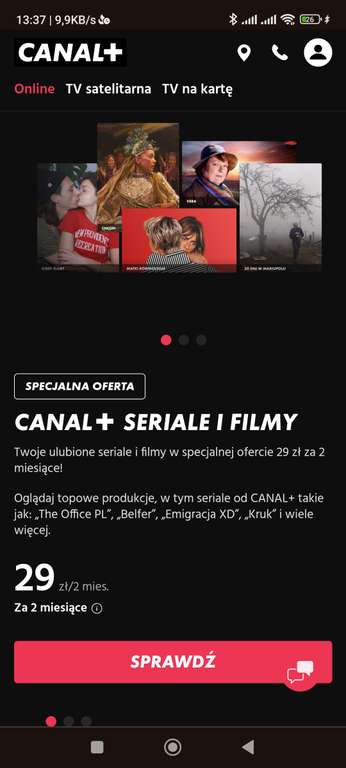 Canal+ Online 29.- za 2 m-ce, bez zobowiązań