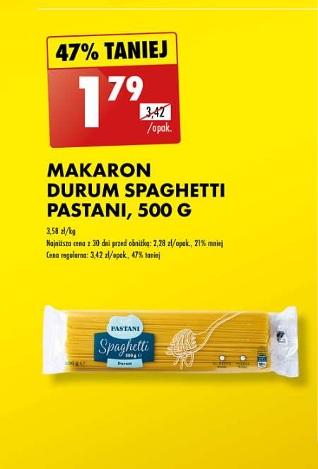 Pastani Makaron durum spagetti 500 g @Biedronka