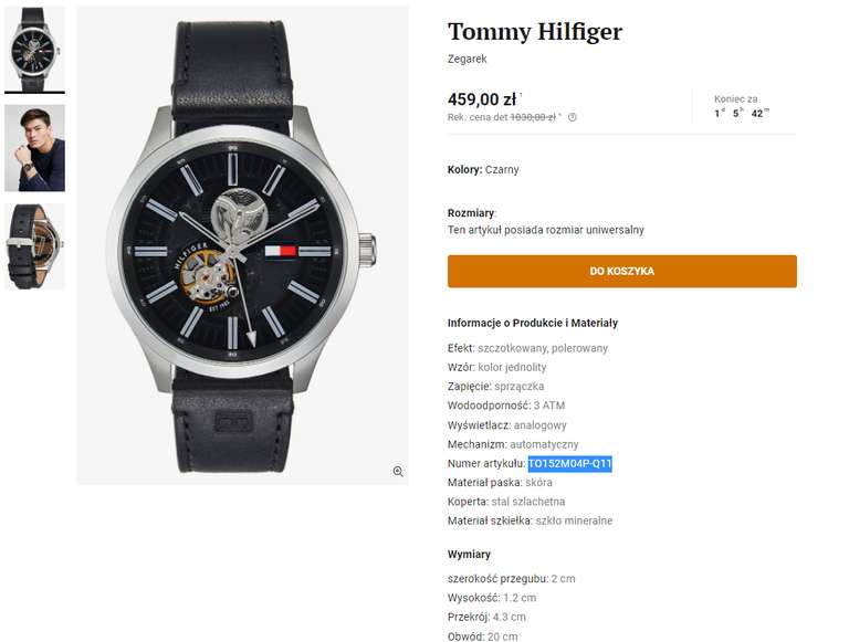 Zegarek Automatyczny Tommy Hilfiger