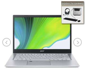 "Urodziny Acer" Laptop Acer Aspire 5 14" ISP i3-1115G4 8GB DDR4 256GB SSD Windows 11 Home + DOCK + SŁUCHAWKI + KLAWIATURA Z MYSZKĄ